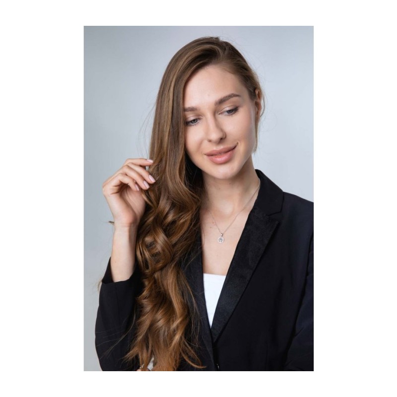 שרשרת כסף סטרלינג תליון סגלגל עם עץ של... | תליון יהודי